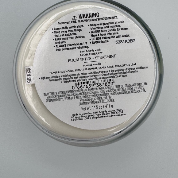 Bath & Body Works Eucalyptus Spearmint Aromatherapy Candle - Picture 3 of 3